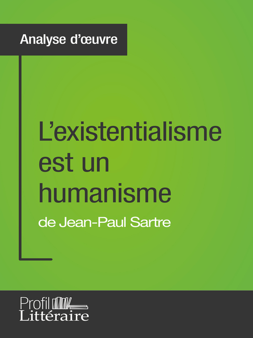 Cover image for L'existentialisme est un humanisme de Jean-Paul Sartre (Analyse approfondie)